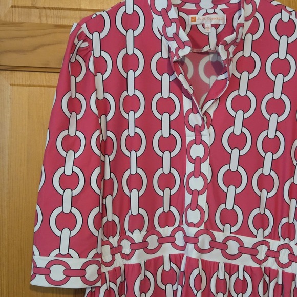 Jude Connally Candy Dress L Grand Chains Watermelon Pink Maxi - Picture 5 of 13